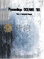 PROCEEDINGS OCEANS'83 VOLUME I:TECHNICAL PAPERS   1983  PDF电子版封面     