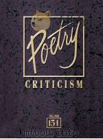 poetry criticism volume 151     PDF电子版封面     