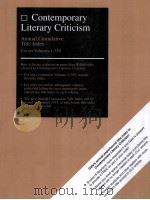 contemporary literary criticism  annual cumulative title index covers volumes 1-359     PDF电子版封面     
