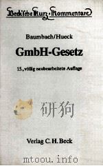 GMBH-GESETZ GESETZ BETREFFEND DIE GESELLSCHAFTEN MIT BESCHRANKTER HAFTUNG   1988  PDF电子版封面  340632102X   