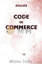 CODE DE COMMERCE   1982  PDF电子版封面  2247002978   