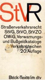 STRABENVERKEHRSRCHT   1981  PDF电子版封面  3423050152   