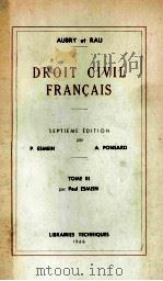 DROIT CIVIL FRANCAIS TOME TROISIEME   1968  PDF电子版封面     