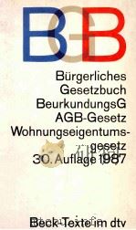 BURGERLICHES GESETZBUCH 30.AUFLAGE   1987  PDF电子版封面  3406321542  DR.KARL KARENZ 