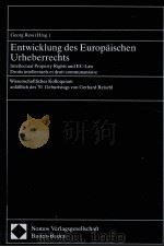 ENTWICKLUNG DES EUROPAISCHEN URHEBERRECHTS   1989  PDF电子版封面     