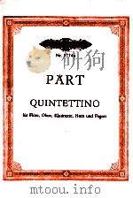 Quintettino fur Flote Oboe Klarinette Horn und Fagott   1976  PDF电子版封面    Arvo Part 
