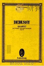 Quartet for 2 Violins Viola and Violoncello Op.10   1969  PDF电子版封面  3795763134   