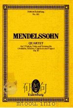 Quartet for 2 Violins Viola and Violoncello Op.81     PDF电子版封面  3795761328   