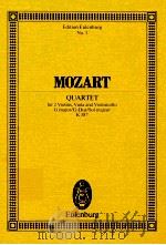 Quartet for 2 Violins Viola and Violoncello G major/G-Dur/Sol majeur K387     PDF电子版封面  3795768365  Wolfgang Amadeus Mozart 