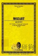Quintet for 2 Violins 2 Violas and Violoncello G minor/g-Moll/sol mineur K516（ PDF版）