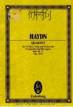 Quartet for 2 Violins Viola and Violoncello Eb major/Es-Dur/mib majeur No.163     PDF电子版封面  3795771153  Joseph Haydn 