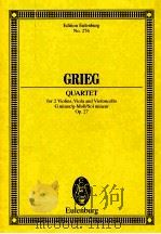 Quartet for 2 Violins Viola and Violoncello G minor/g-Moll/Sol mineur Op.27     PDF电子版封面  3795762855  Edvard Grieg 