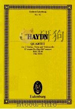 Quartet for 2 Violins Viola and Violoncello Eb major/Es-Dur/mib majeur No.92     PDF电子版封面    Joseph Haydn 