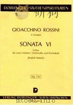 6 Sonaten Sonata Ⅵ in D-Dur fur 2 Violinen Violoncello und Kontrabaβ Stp.376（1977 PDF版）