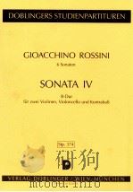 6 Sonaten Sonata Ⅳ in B-Dur fur 2 Violinen Violoncello und Kontrabaβ Stp.374（1977 PDF版）