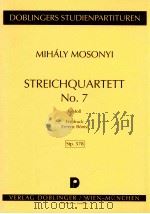 streichquartett h-Moll Stp.578 No.7   1988  PDF电子版封面     