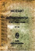 Divertimento D-Dur-D major-re majeur KV 334     PDF电子版封面    Mozart 