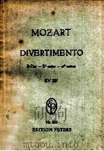 DIVETIMENTO B-dur-Bb major-sib majeur KV 287     PDF电子版封面    Mozart 