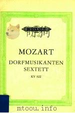 Dorfmusikanten Sextett KV 522     PDF电子版封面    Mozart 
