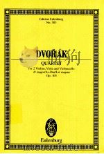Quartet for 2 Violins Viola and Violoncello OP.105     PDF电子版封面  3795763503   