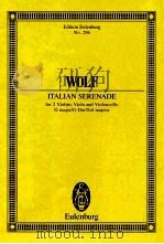 Italian Serenade for 2 Violins Viola and Violoncello G major g-dur sol majeur no.286（ PDF版）