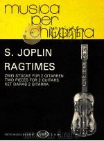 Joplin  Ragtimes zwei stücke für 2 Gitarren z.12 496   1983  PDF电子版封面    Joplin 