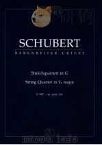 Streichquartett in G D887-op.post.161  Urtext der Neuen Schubert-ausgabe   1989  PDF电子版封面  0006202621  Schubert 