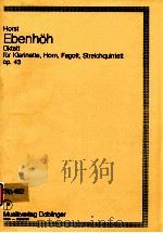 Oktett fur Klarinette Horn Fagott Streichquintett op.43（1987 PDF版）