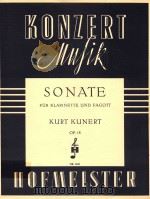sonate for klarinette und fagott op.15     PDF电子版封面    Kurt Kunert 