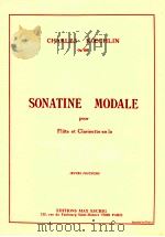 sonatine modale for flute et clarinet en la op.155   1970  PDF电子版封面    Charles Koechlin 