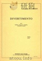 divertimento(partition) for hautbois CLARINETTE trompette violoncello ET PIANO   1992  PDF电子版封面    Alexandre Tansman 