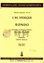 Rondo fur Flote 2 Horner Violine Viola und KontrabaB Stp.281   1972  PDF电子版封面     