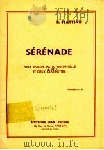 Serenade pour violin alto violoncello et deux clarinets   1962  PDF电子版封面    B.Martinu 