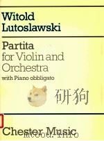 Partita for Violin and Orchestra with Piano obbligato   1994  PDF电子版封面     