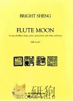 Flute moon for piccolo/flute harp piano percussion and string orchestra   1999  PDF电子版封面  3999849400  Sheng Bright. 