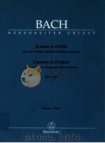 Konzert in d-Moll für zwei Violinen Streicher und Basso continuo BWV 1043（1986 PDF版）