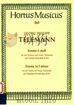Sonata in f-moll fur zwei Violinen zwei Violen Violoncello und cemblo (kontrabaβ ad lid)   1971  PDF电子版封面     