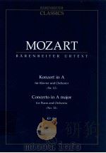 Konzert in A für Klavier und Orchester >> Nr.12<< KV 414   1979  PDF电子版封面  0006202126  W.A.Mozart 