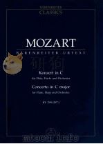 Konzert in C für Fl?te Harfe und Orchester KV 299(297c)   1983  PDF电子版封面  0006202508  W.A.Mozart 