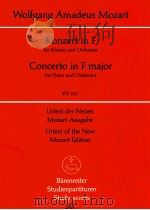 Konzert in F  für Klavier und Orchester KV 413 Urtext der Neuen   1976  PDF电子版封面     