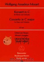 Konzert in C für Klavier und Orchester KV 415 Urtext der Neuen   1976  PDF电子版封面     