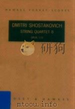 DMITRI SHOSAKOVICH STRING QUARTET 8 OPUS 110   1961  PDF电子版封面     