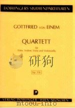 Quartett fur Flote Violine Viola und Violoncello Op.85 Stp.556   1992  PDF电子版封面     