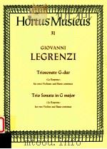 Trio Sonata in G Major La Raspona for two violins and Bass   1964  PDF电子版封面     