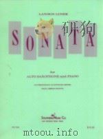 sonata for alto saxophone and piano（1967 PDF版）