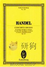 Concerto Grosso for Strings and Basso continuo E minor Op.6/3（1973 PDF版）