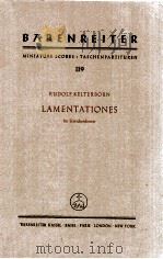 Lamentationes fur Streichorchester   1964  PDF电子版封面     