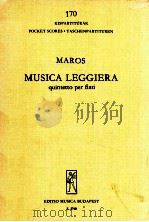 MUSICA LEGGIERA   1958  PDF电子版封面    MAROS 