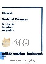 Clementi Gradus ad Parnassum für Klavier Z.4240     PDF电子版封面    Clementi 