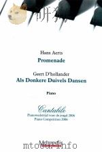 Promenade Als Donkere Duivels Dansen piano     PDF电子版封面    Hans Aerts 